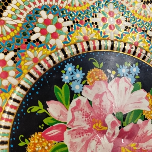 Daher Metal sewing Tin Box Container mosaic design made in in Holland - Picture 4 of 11